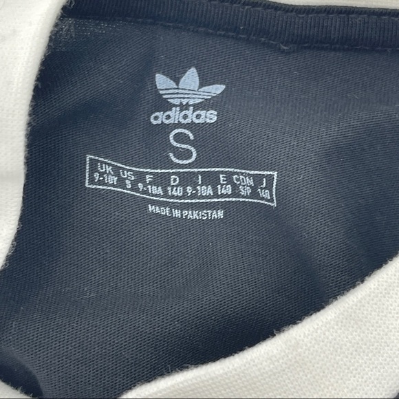 Adidas Black Short Sleeve 3 Stripes T-Shirt Size S - Picture 6 of 7